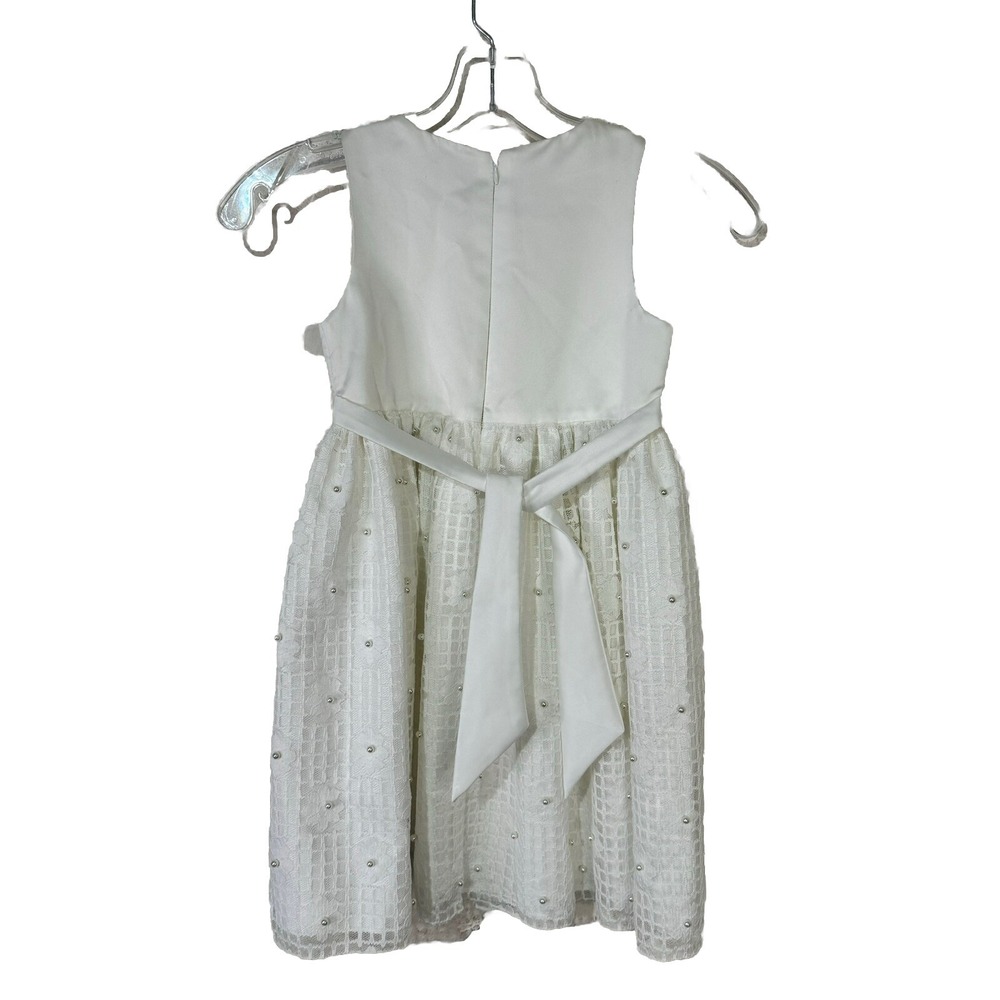 American‎ Princess Girls Dress Size 6 White Pearls Wedding Baptism Church - Picture 2 of 5
